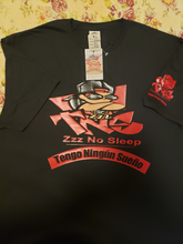 Load image into Gallery viewer, Black w/ Red Shirt Zzz No Sleep/Tengo Ningún Sueño $30