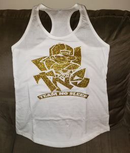 White & Gold Tank Top w/Glitter  (All Colors & Sizes)