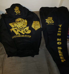 Black & Gold Hoodie w/Glitter $45 And Black & Gold Sweats w/Glitter $30