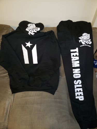 Black Hoodie With Puerto Rico  $45 & Black And White Sweats $25 (All Colors & Sizes)